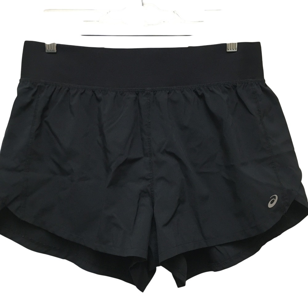 ASICS Athletic Woven Running Shorts Women's Medium Black Sporty Gorpcore Gym